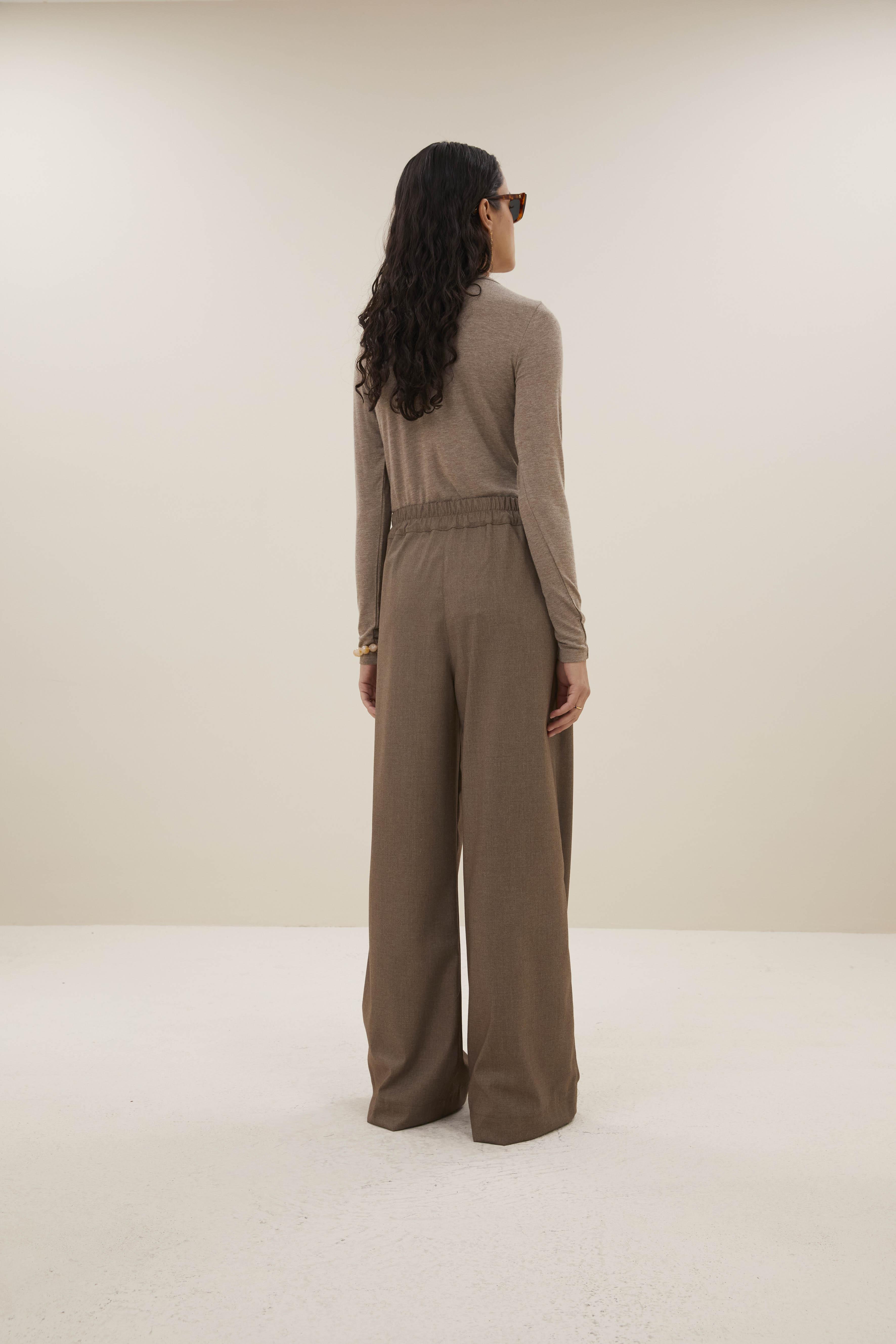 By-Bar Moky LS Top Biscuit Brown Damen Langarmshirt Modal braun